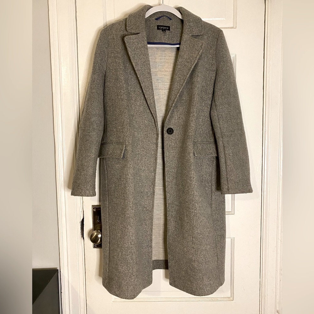 Topshop Coat in Grey. Good condition.